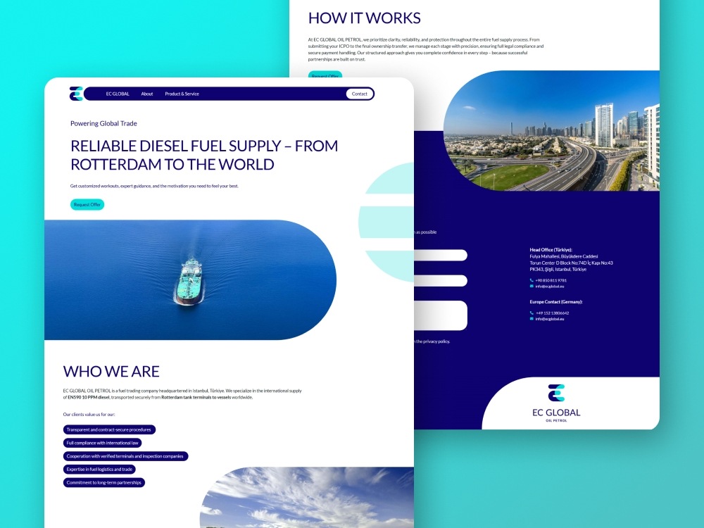 WordPress Webdesign für EC Global WordPress Webdesign für EC Global mit klarer Struktur und Business-Fokus