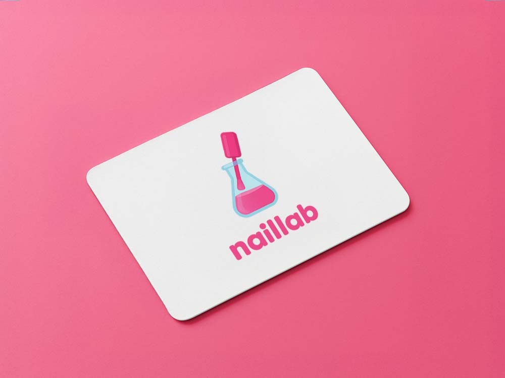 Logo Design für Nagelstudio mit pinkem, modernem und grafischen Stil